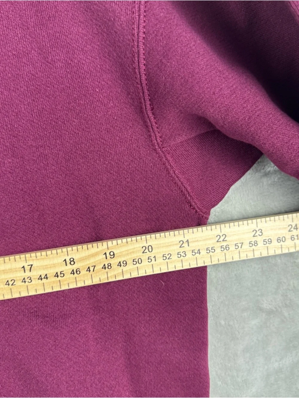 Vintage 80s‎ Blank Heather Maroon Discus Pullover Crewneck Sweatshirt USA S/M